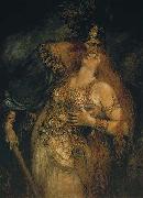 Ferdinand Leeke The Last Farewell of Wotan and Brunhilde oil painting